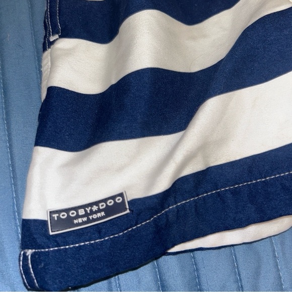 Toobydoo Blue and White Swim Trunks Nautical Stripes - Picture 3 of 4